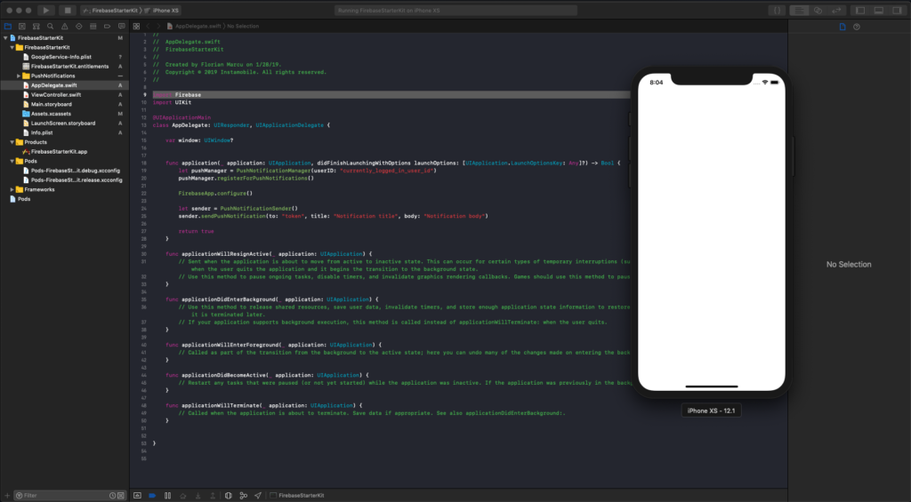 run xcode project